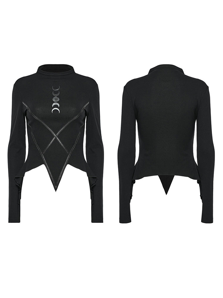 Goth Cropped Moto Slim Tee