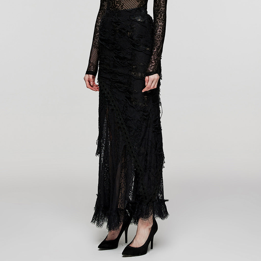 Black Lace Mermaid Skirt