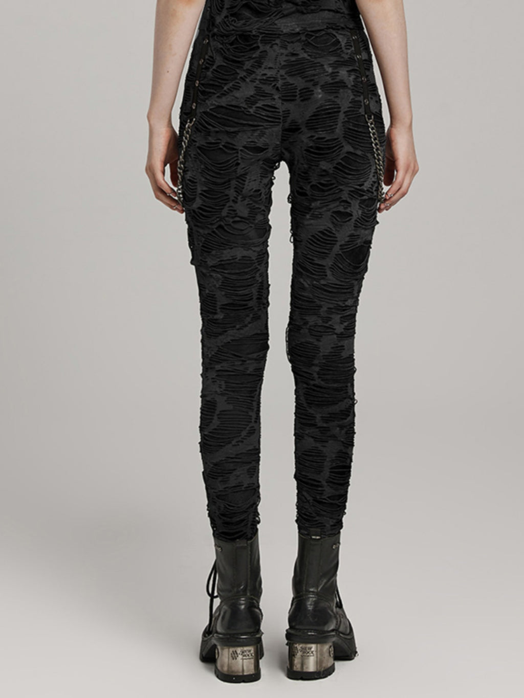 Punk Fitted Black Stretch Leggings