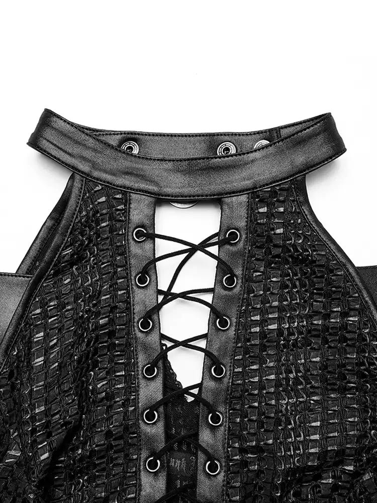 Gothic Cutout V-Neck Maxi Dress