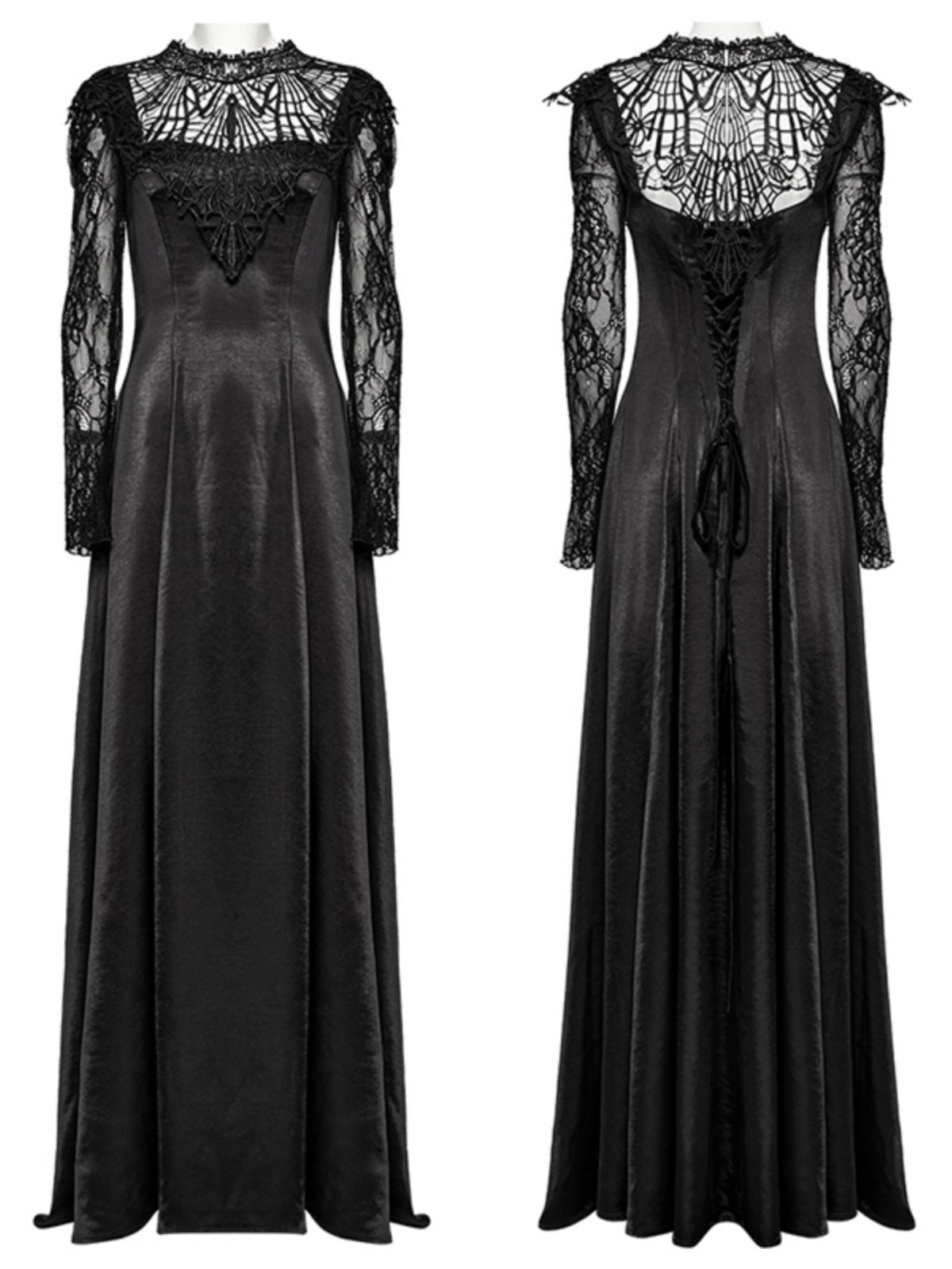 Lace Patchwork A-Line Evening Dress