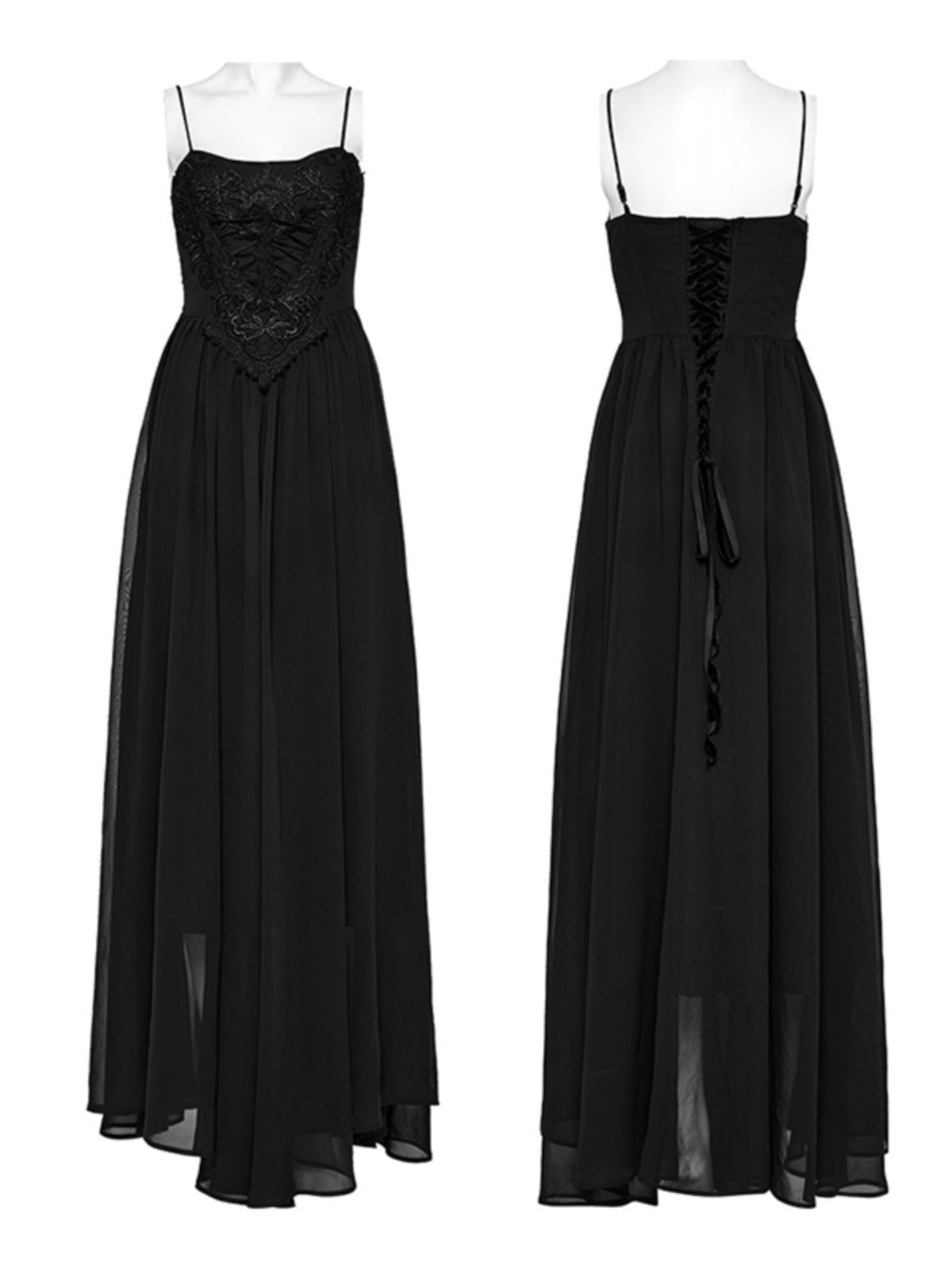 Elegant Black Slip Evening Gown