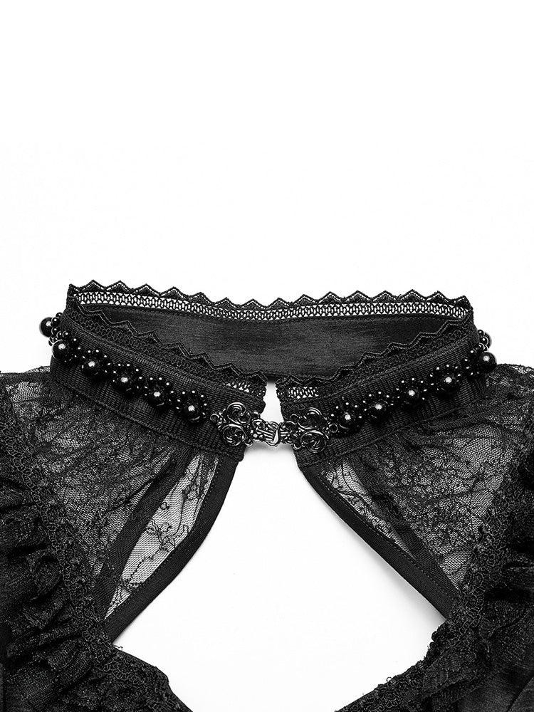 Layered Gown Short-Sleeve Luxury Dress