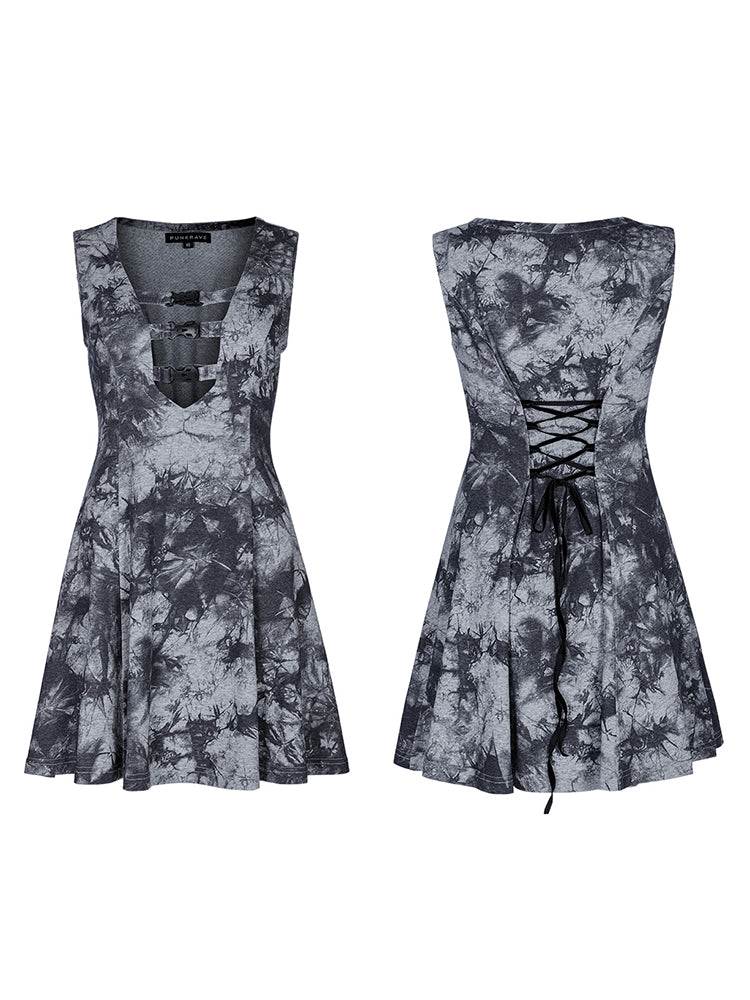 Cyber Sleeveless Backless Chiffon Dress