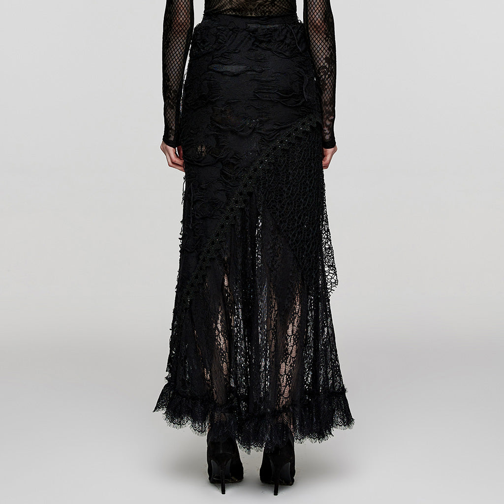 Black Lace Mermaid Skirt