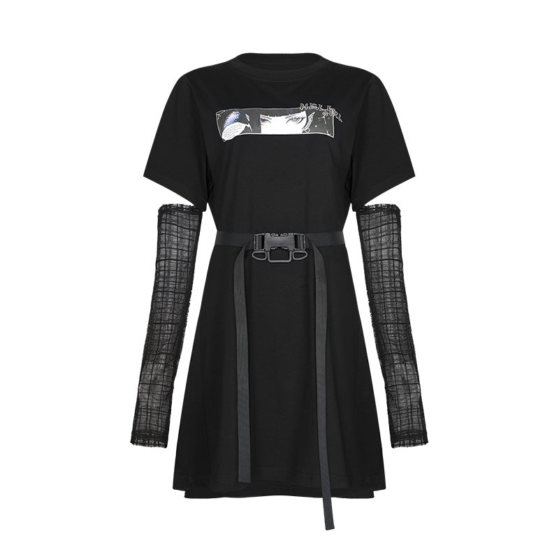Dark Punk T-Shirt Mini Dress