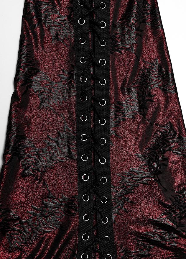 Metallic Jacquard Flared Pants Punk