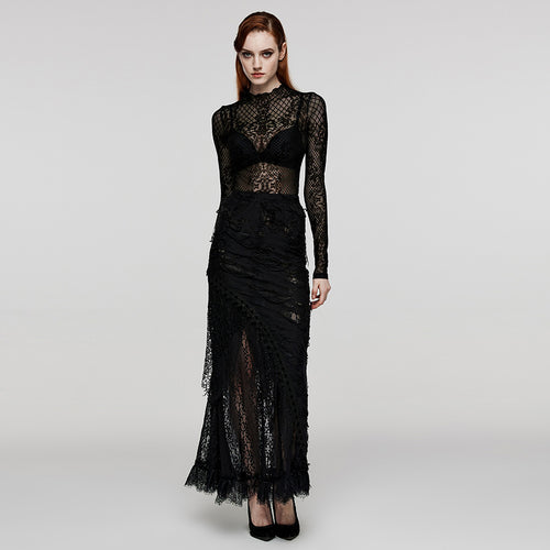 Black Lace Mermaid Skirt