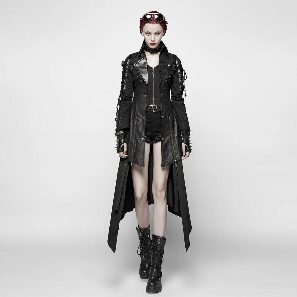 Cyber Gothic Leather Coat