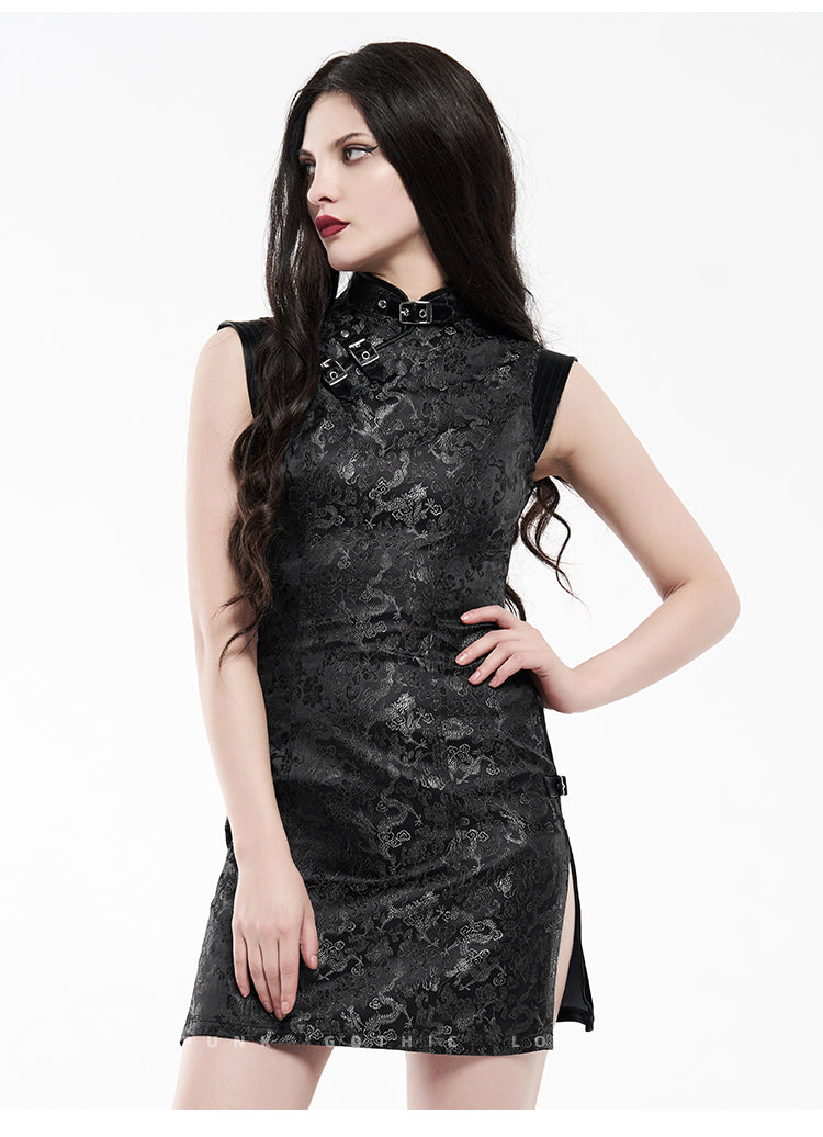 Cyber Mini Qipao Dress
