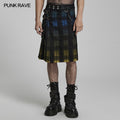 Punk plaid Scottish A-line skirt