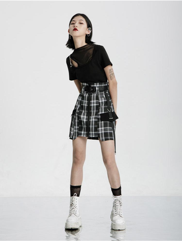Utility High-Waist A-Line Skirt