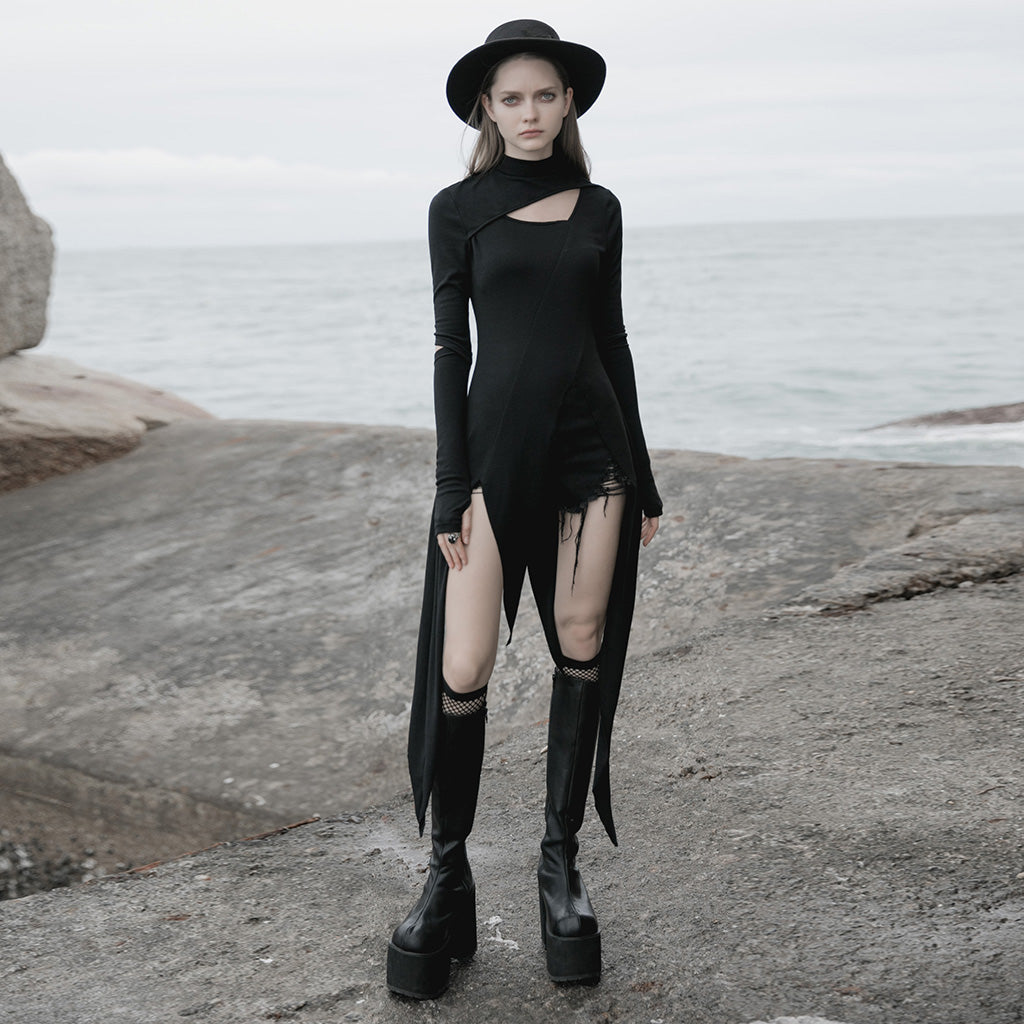 Asymmetric Cutout A-Line Dress