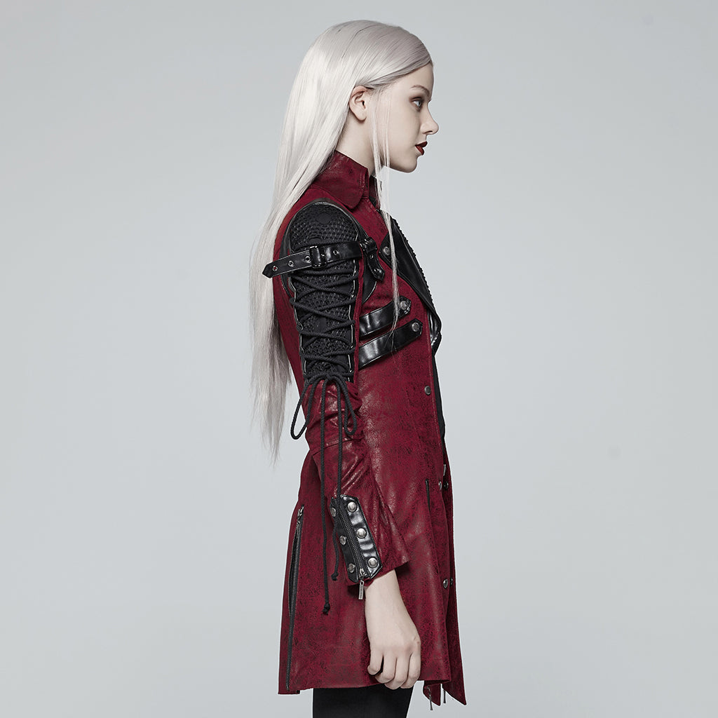 Cyber Gothic Leather Coat