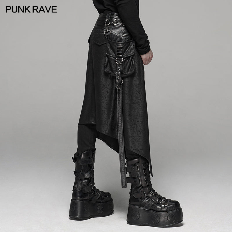Gothic Rock Men’s Midi Skirt