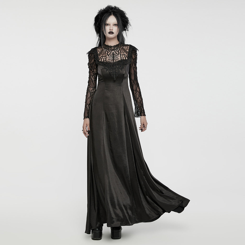 Lace Patchwork A-Line Evening Dress
