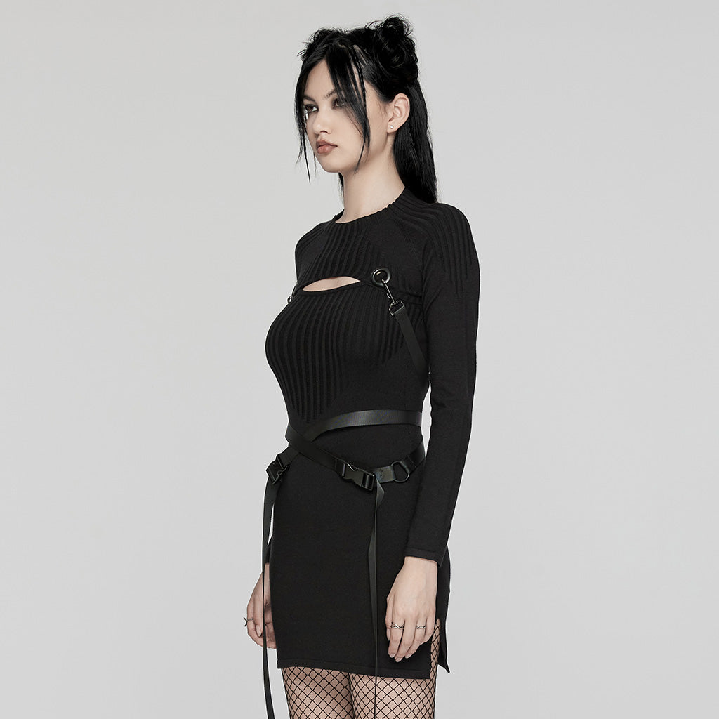 Punk Knit Two-Piece Mini Dress