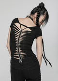 Backless Punk Tee Slim Top