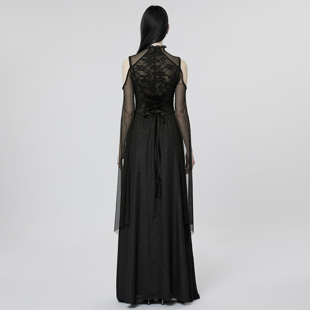 Off-Shoulder Evening Gown Dark Style