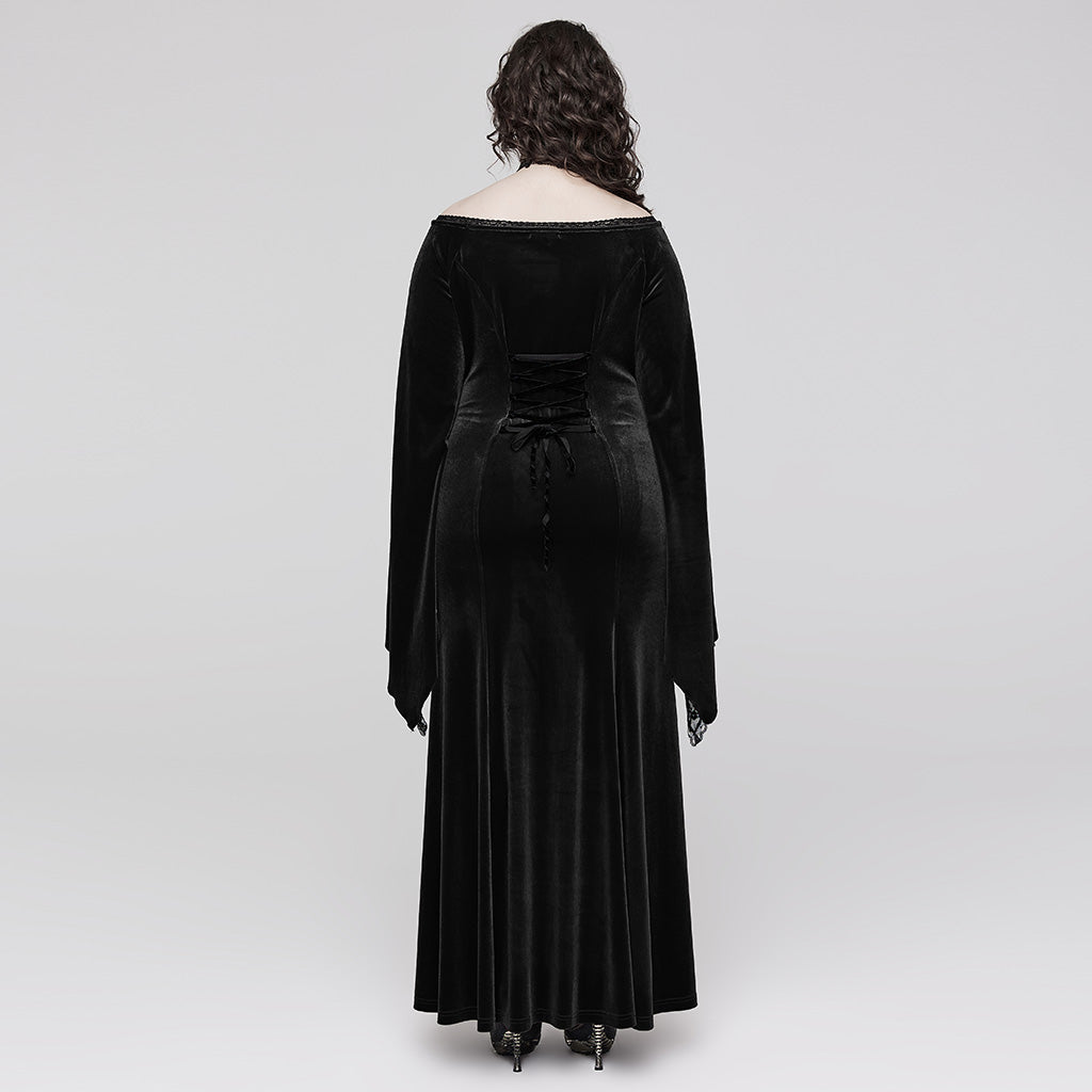 Velvet V-Neck Palace Maxi Dress
