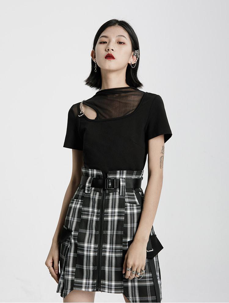 Utility High-Waist A-Line Skirt