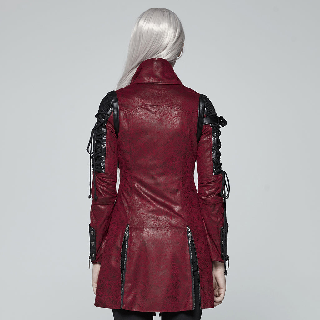 Cyber Gothic Leather Coat