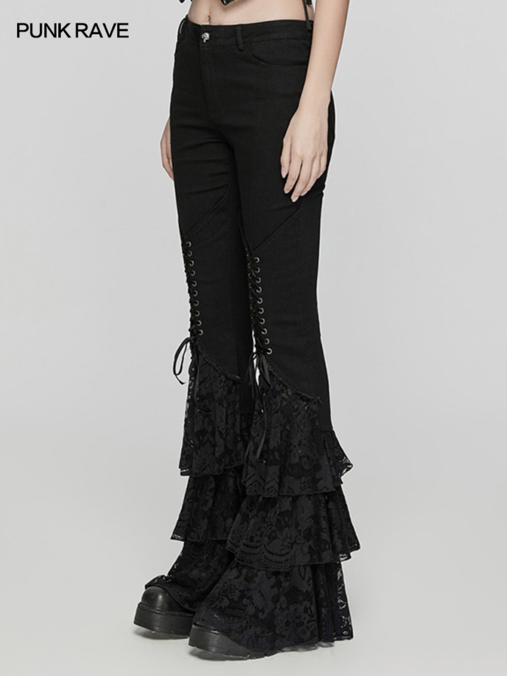 Dark Low-Rise Flared Jeans Women