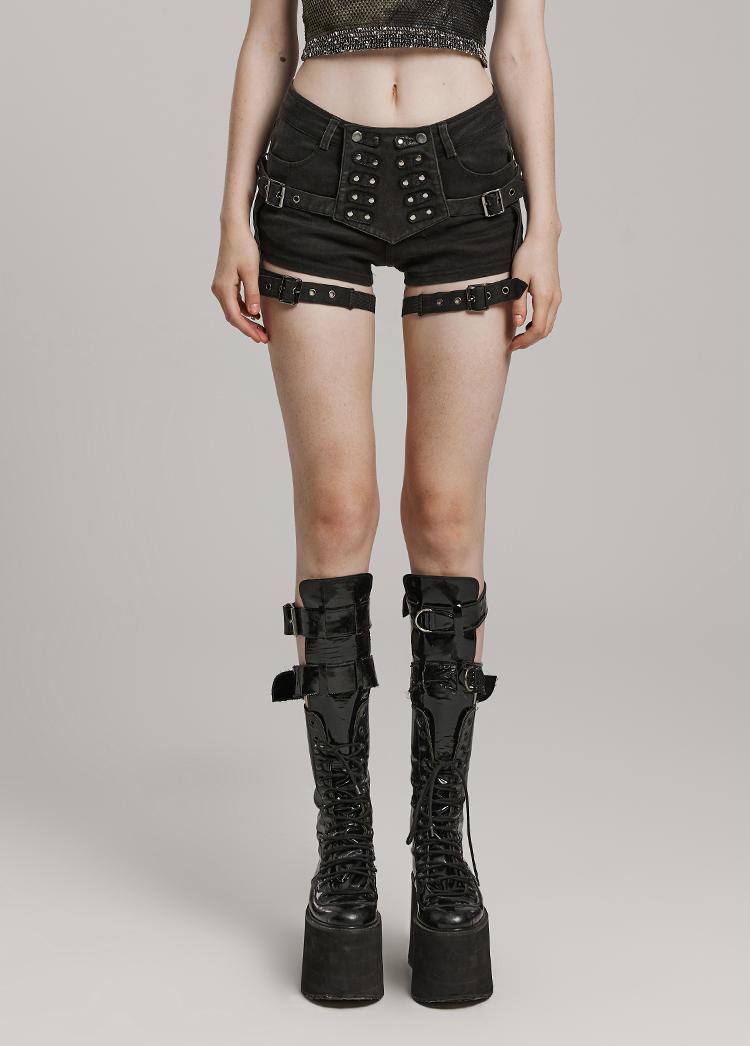 Punk Low-Rise Stretch Hot Shorts