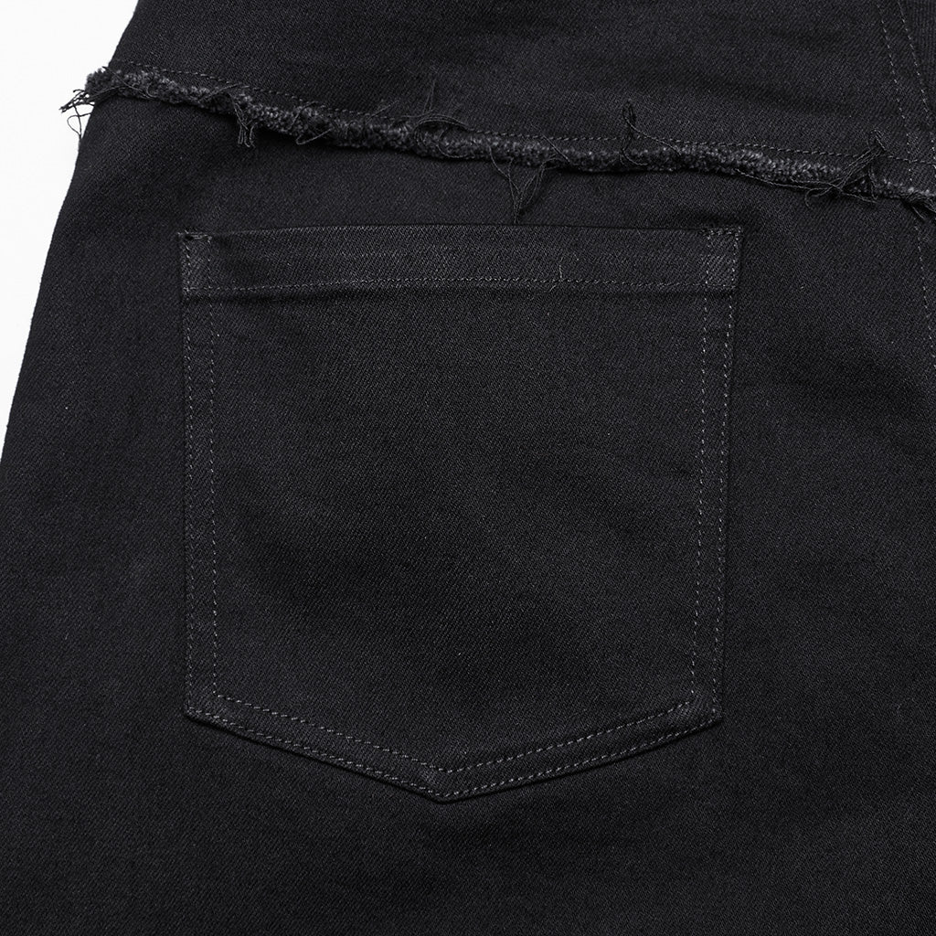 Punk High-Waist Flared Denim Pants