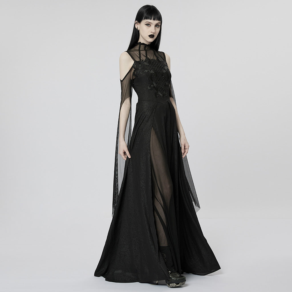 Off-Shoulder Evening Gown Dark Style