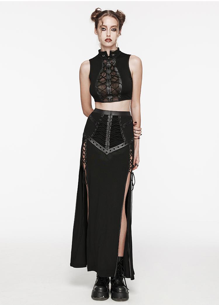 Utility fishtail midi pencil skirt