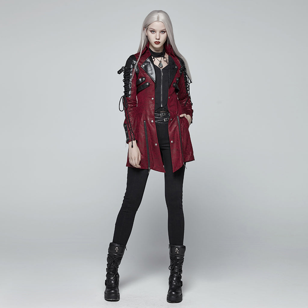 Cyber Gothic Leather Coat