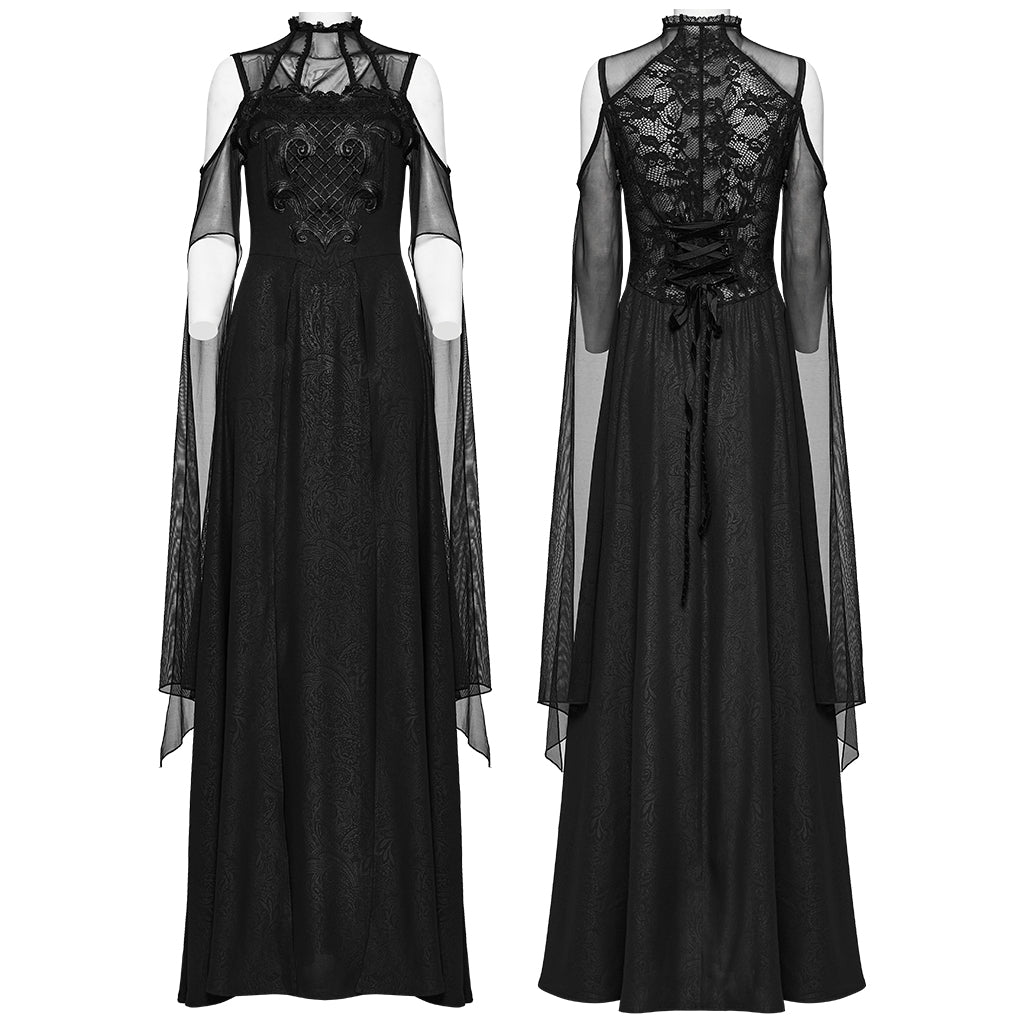 Off-Shoulder Evening Gown Dark Style