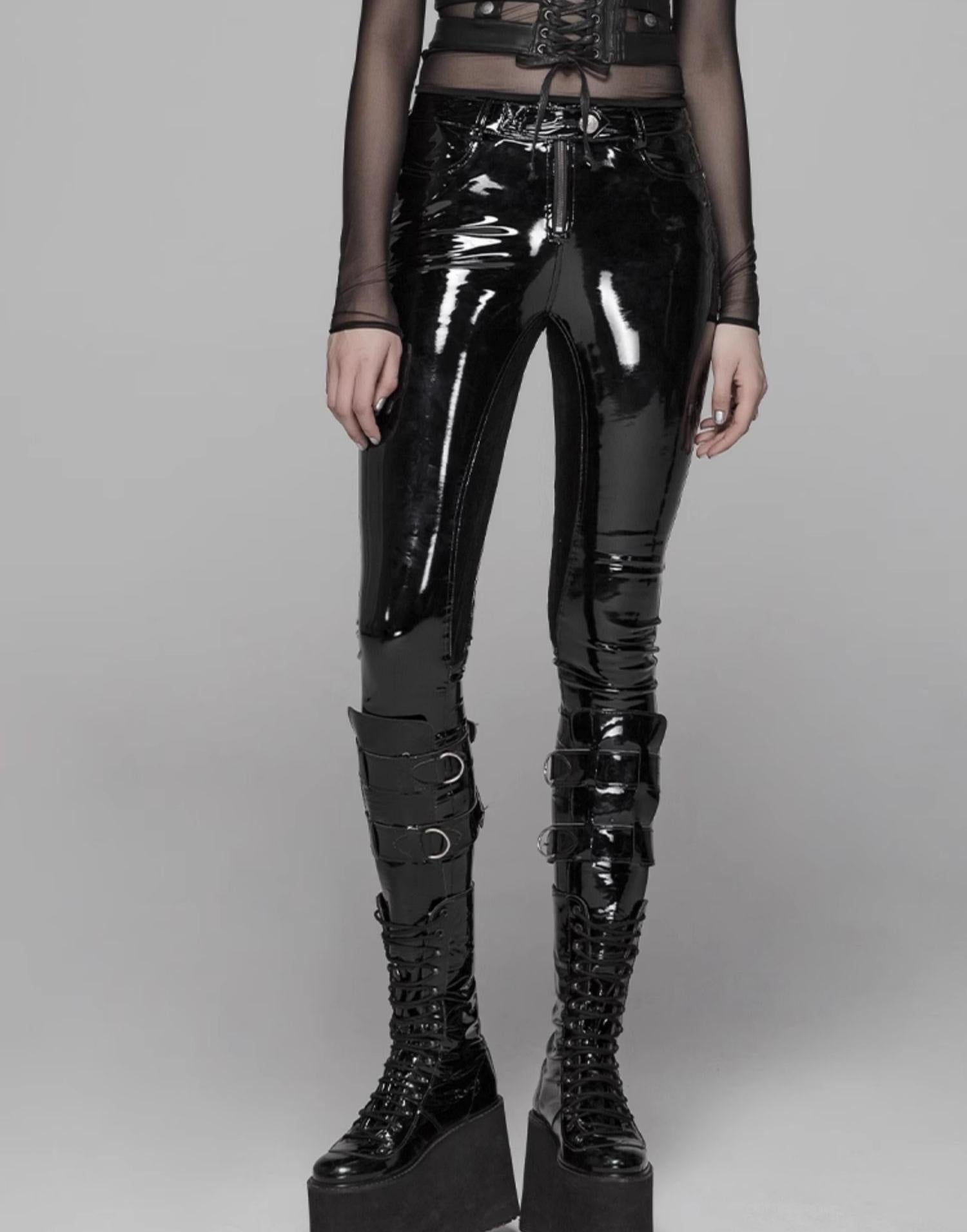 Cyberpunk Patent Leather Skinny Pants