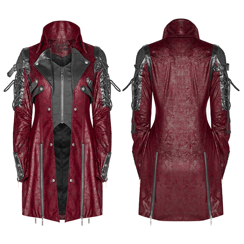 Cyber Gothic Leather Coat