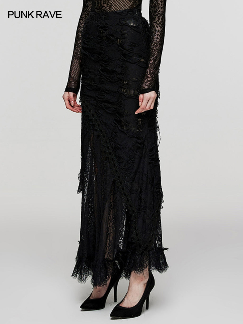Black Lace Mermaid Skirt