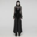 Velvet Lace Black Evening Gown
