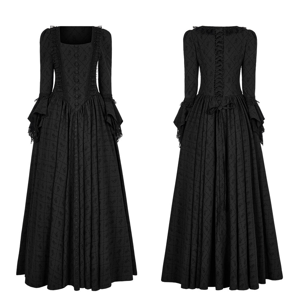 Rose Print Elegant Maxi Gown