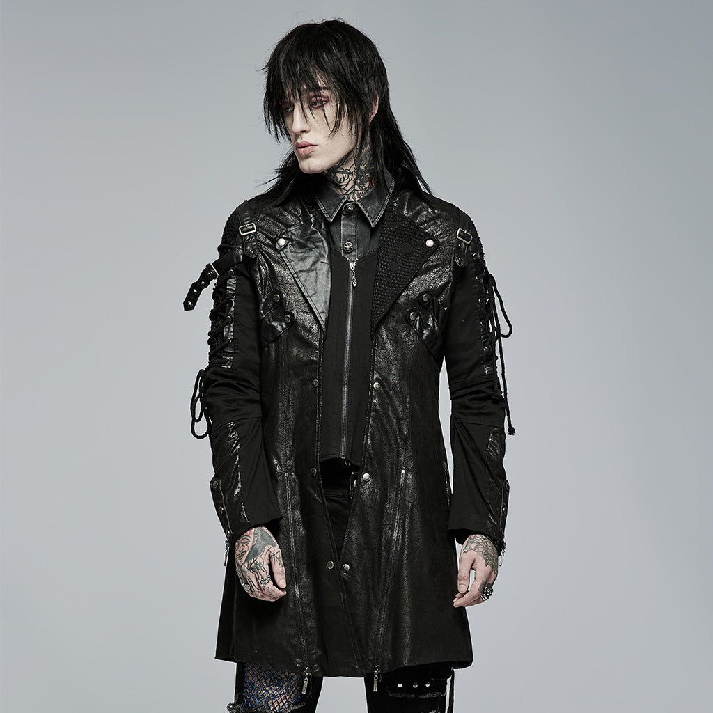 Cyber Gothic Leather Coat