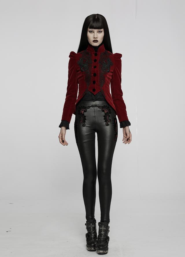 Goth Velvet High-Neck Jacket