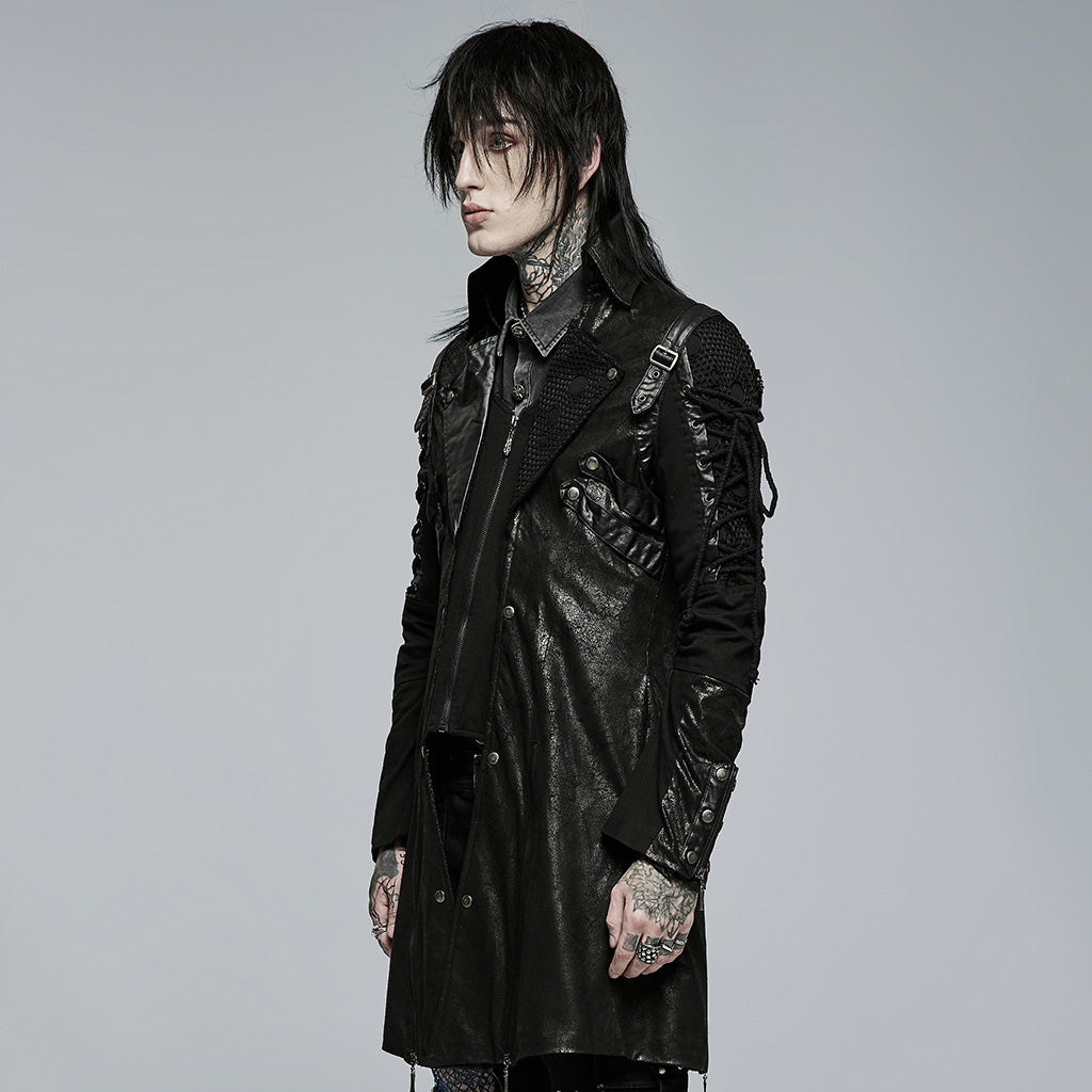 Cyber Gothic Leather Coat