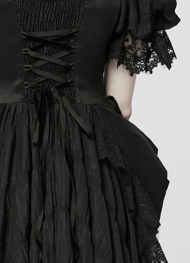 Layered Gown Short-Sleeve Luxury Dress