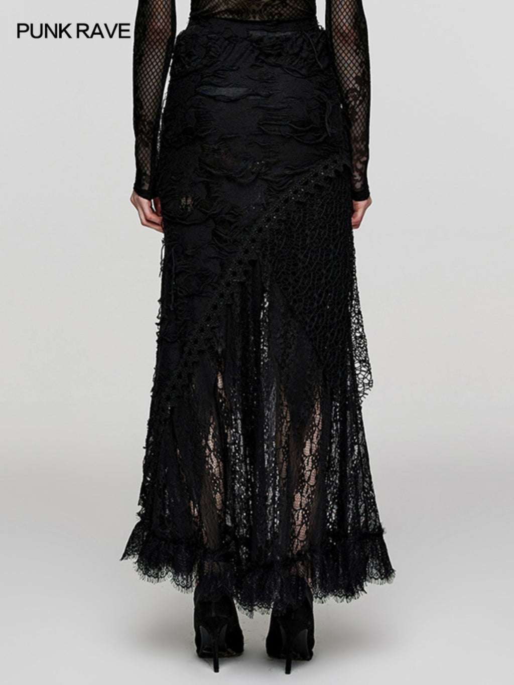 Black Lace Mermaid Skirt