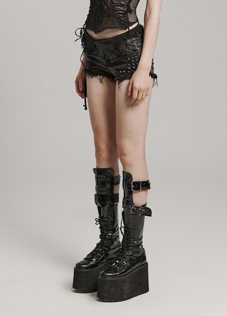 Punk Low-Rise Denim Hot Shorts