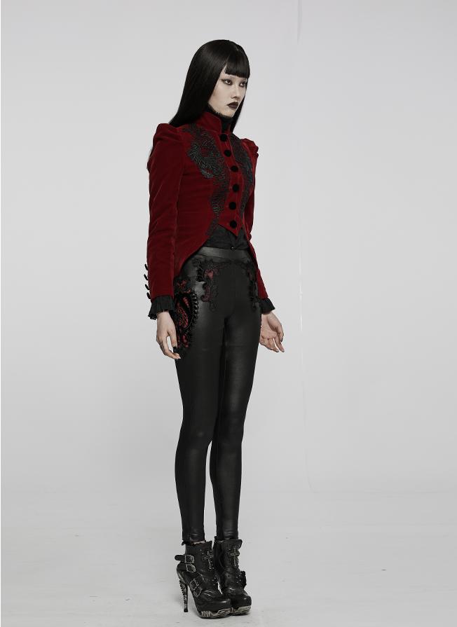 Goth Velvet High-Neck Jacket