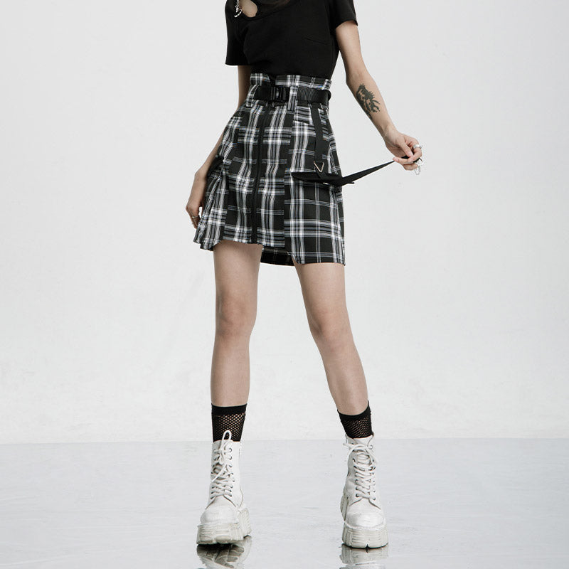 Utility High-Waist A-Line Skirt