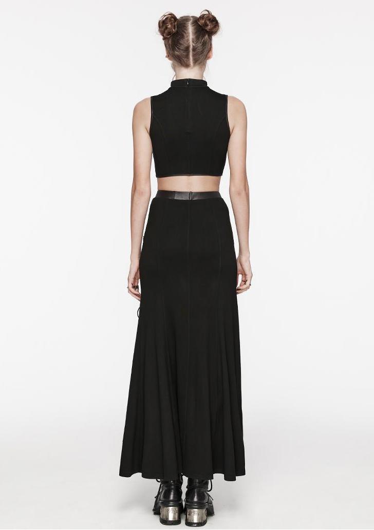 Utility fishtail midi pencil skirt