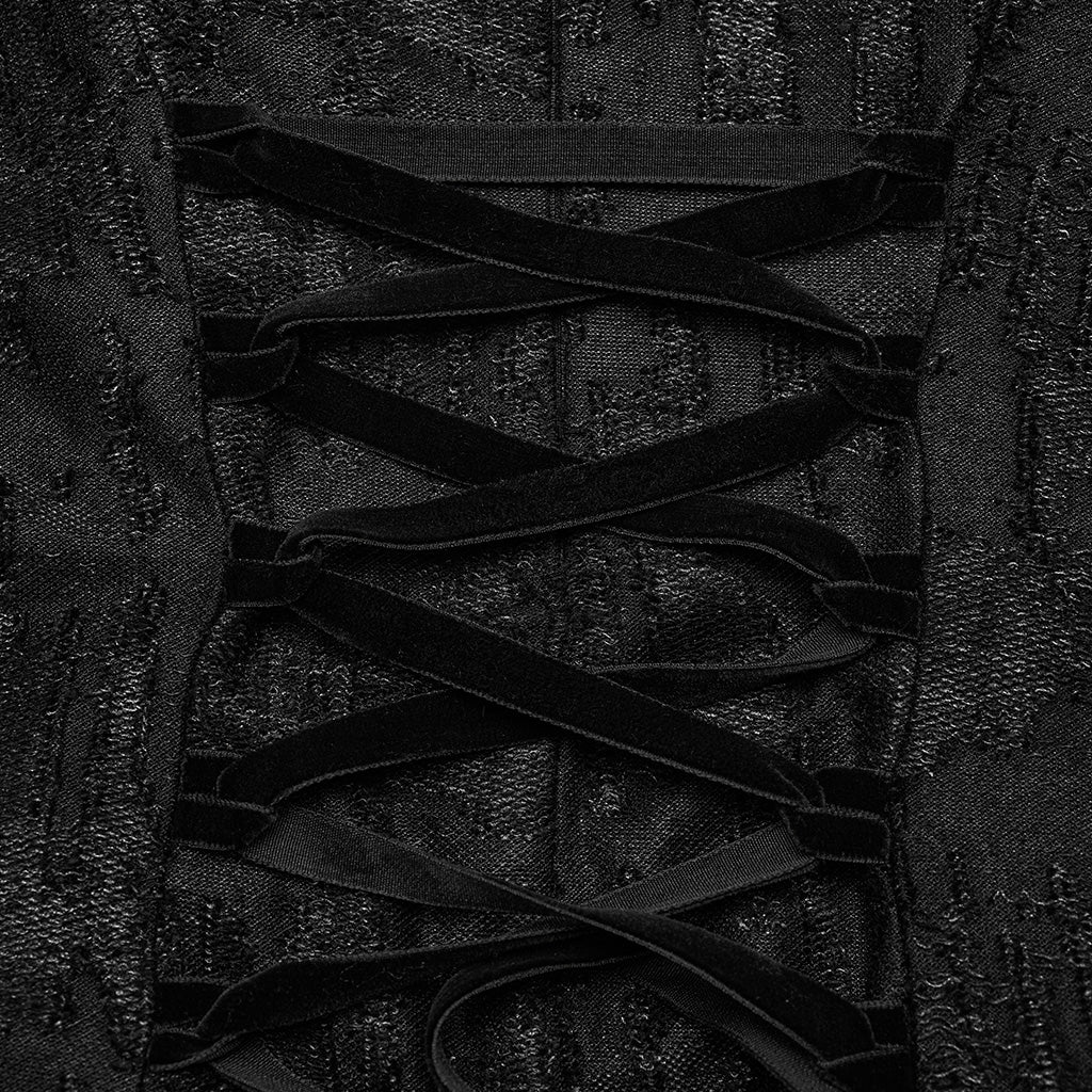 Lace Patchwork Long-Sleeve Maxi Dress