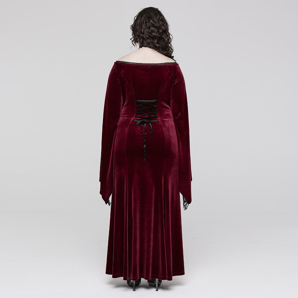 Velvet V-Neck Palace Maxi Dress