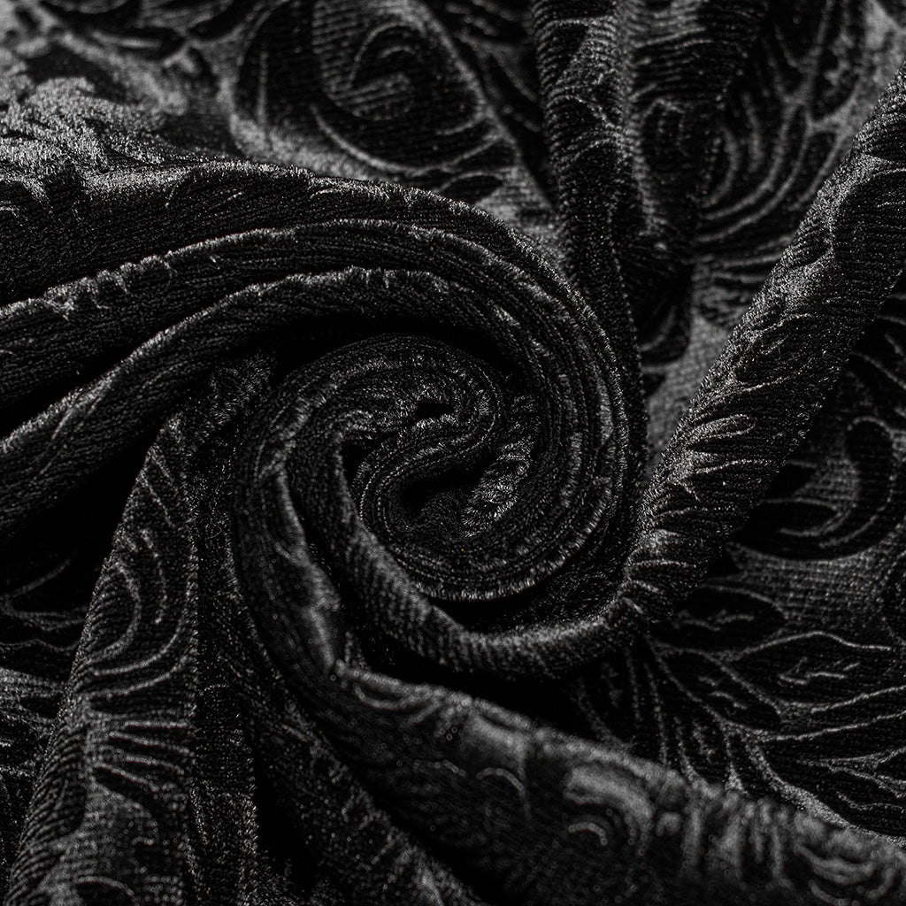 Jacquard Velvet High-Waist Flare Pants